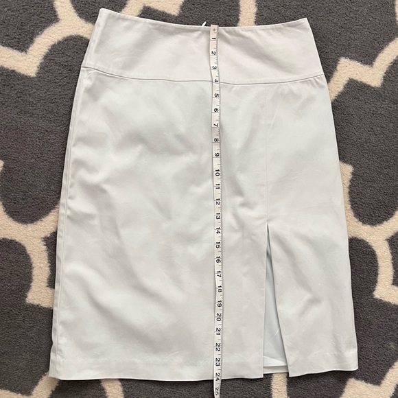 BANANA REPUBLIC ice blue stretch women’s pencil skirt size 4 with front slit - Picture 8 of 9